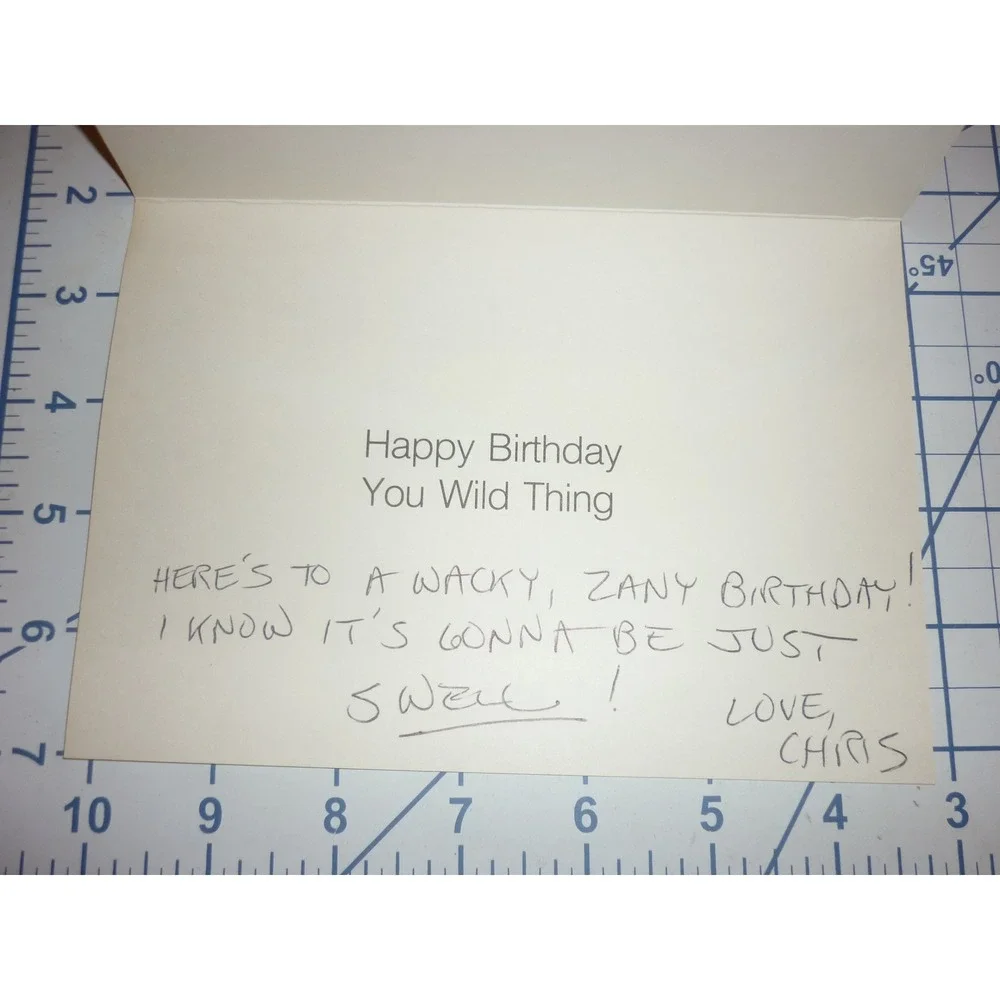 Vintage 1983 Aquavision Drag Queen Birthday Card Hobart Nichols Baltimore MD
